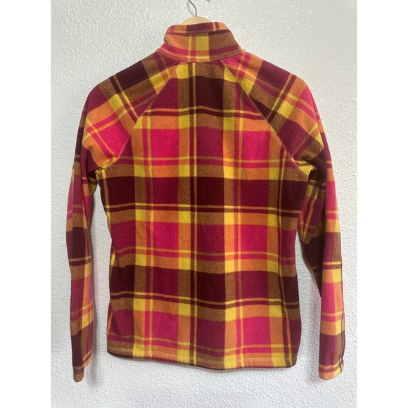 Eddie Bauer Womens Plaid Fleece 1/4 Zip Pullover Top Shirt Size M - Picture 5 of 11